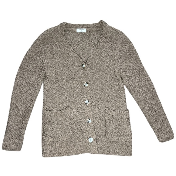 ZENANA OUTFITTERS Popcorn Teddy Button Front Cardigan Mocha Brown Size Medium - Picture 4 of 11